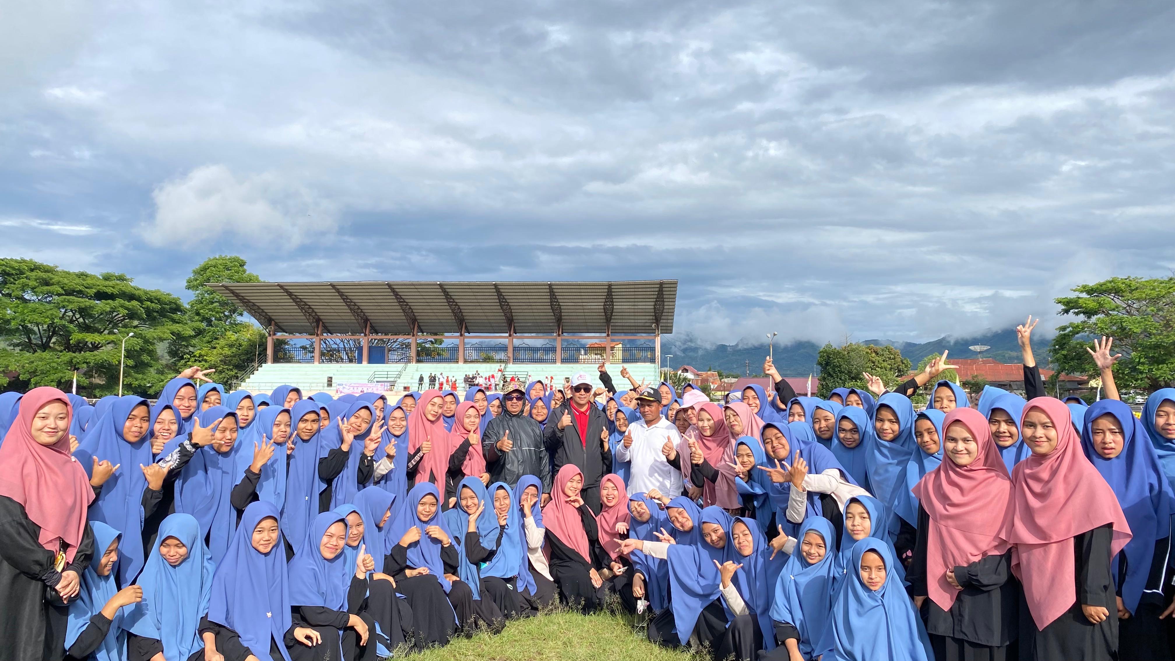 Santri Ulumul Qur’an Antusias Ikuti Senam Sehat Sambut Kemerdekaan